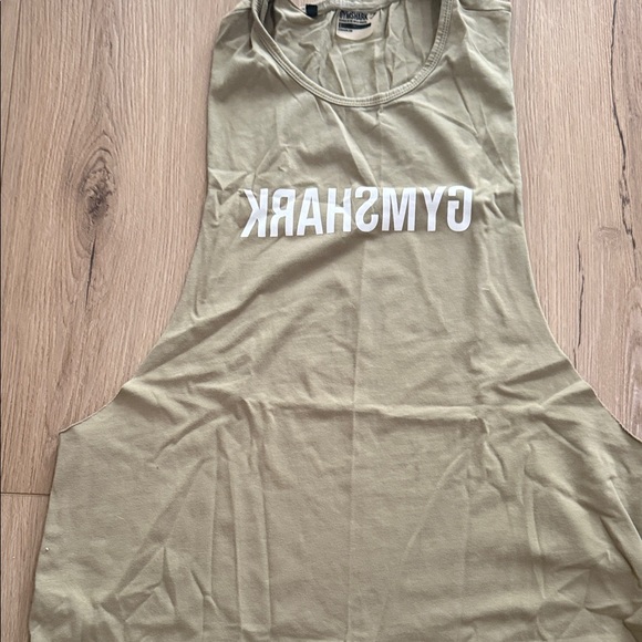 Gymshark Tank Tops in Black, Gray, Blue, and Tanish olive like new Sz L 5 shirts - Picture 2 of 6